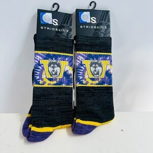 Lot Of 2 NCAA Strideline Washington Huskies Crew Socks Multicolor Size‎ 6-12 NWT